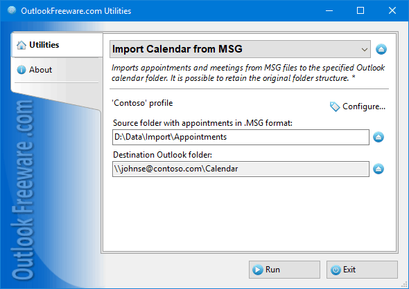 Import Calendar from MSG