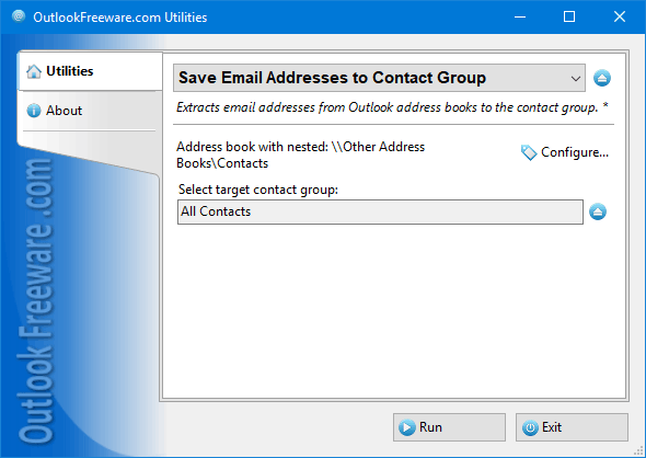 Save Email Addresses to Contact Group for Outlook