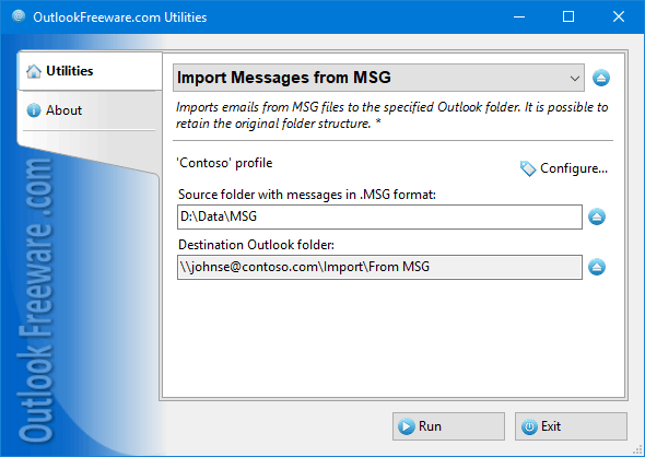 Import Messages from MSG