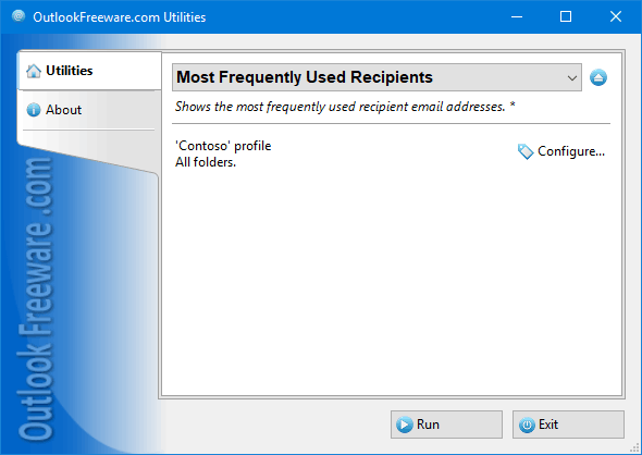Most Frequently Used Recipients for Outlook