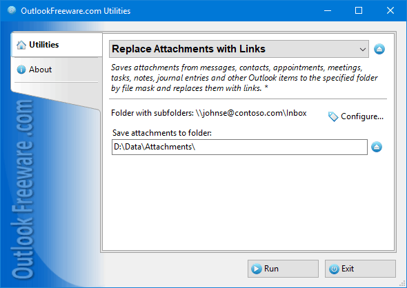 Windows 10 Replace Attachments with Links full