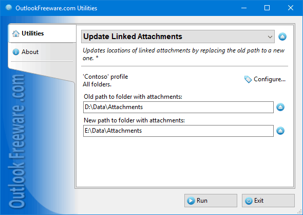 Update Linked Attachments for Outlook screenshot