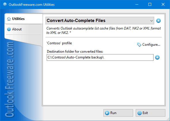 Convert Auto-Complete Files for Outlook Windows 11 download