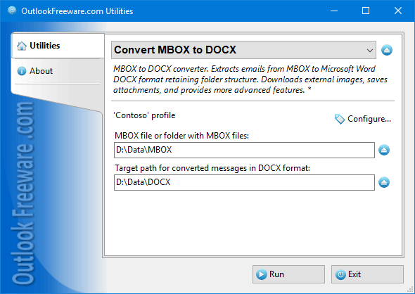 Convert MBOX to DOCX for Outlook 4.21 full