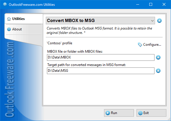 Convert MBOX Files to Outlook MSG screenshot