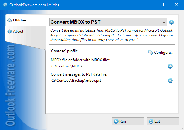 Convert MBOX to PST for Outlook Screenshot