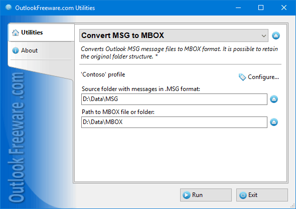 Convert MSG to MBOX for Outlook 4.21 full