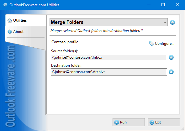 Merge Folders for Outlook screenshot