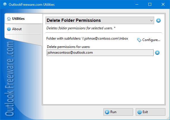 Removes Outlook folder permissions.