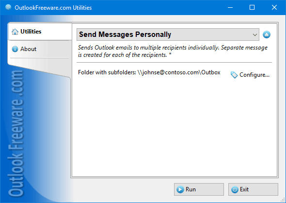 Windows 10 Send Messages Personally for Outlook full