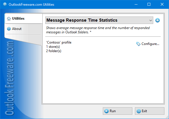 Message Response Time Statistics screenshot