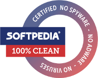 100% CLEAN award granted by Softpedia