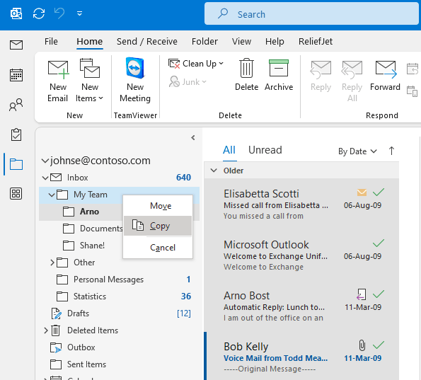 Move Emails in Outlook | Freeware