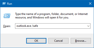 Starting Outlook in Safe Mode
