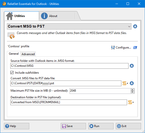 Конвертер MSG в PST