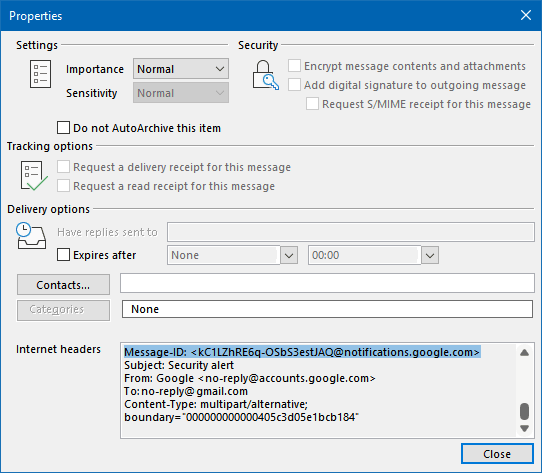 Message-ID header in Outlook