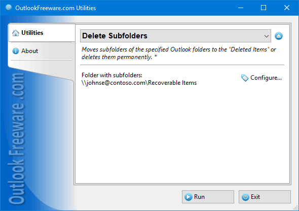Delete Subfolders for Outlook