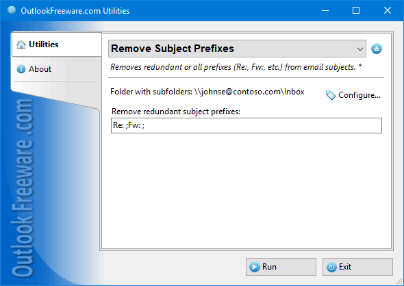 Remove Subject Prefixes for Outlook