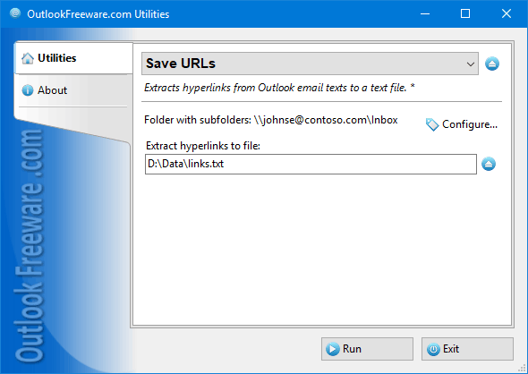 Save URLs for Outlook