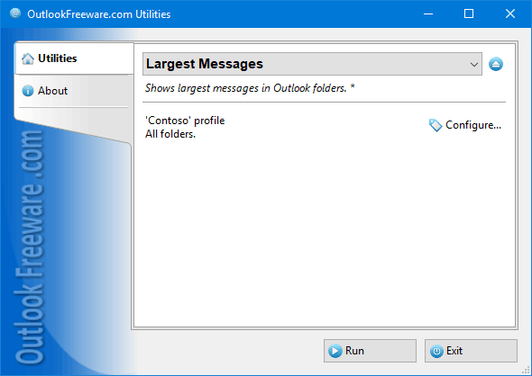 Largest Messages for Outlook